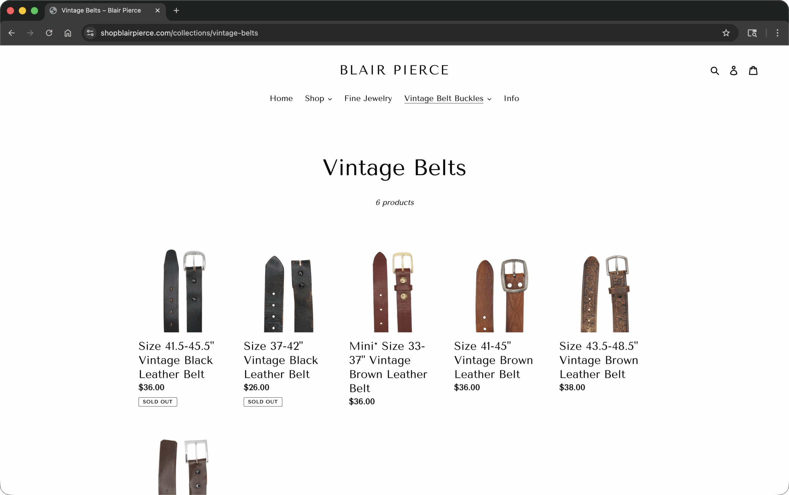 Shopblairpierce Website Screen Belts